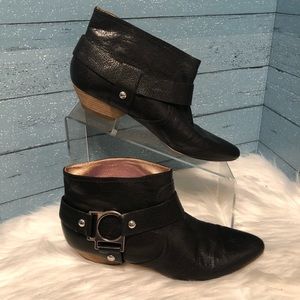 Belle by Sigerson Morrison black leather ankle boots